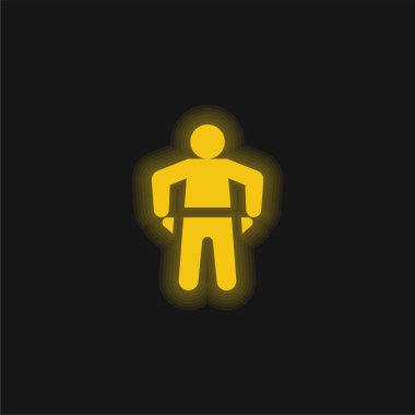 İflas sarı parlak neon ikonu