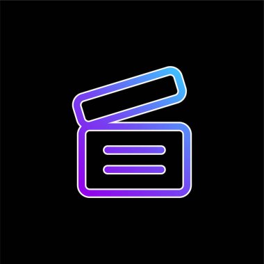 Metin Satırları mavi gradyan vektör simgesine sahip Özet Kutusunu Arşivle