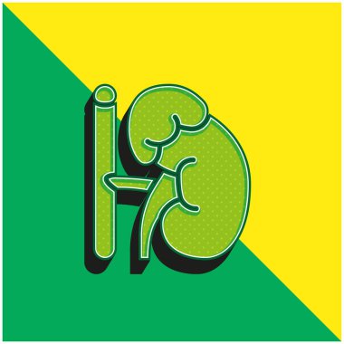 Adrenal Gland Green and yellow modern 3d vector icon logo clipart