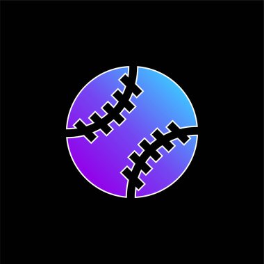 Beyzbol mavisi gradyan vektör simgesi