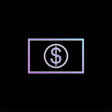 Büyük Dolar Bill mavi eğimli vektör simgesi