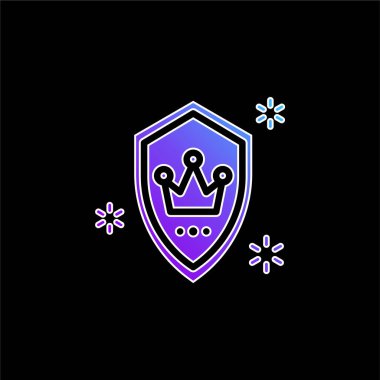 Rozet mavi gradyan vektör simgesi