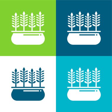 Arpa Düz 4 renk simgesi seti