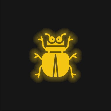 Böcek sarısı parlak neon simgesi
