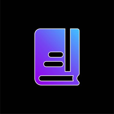 Kitap mavi gradyan vektör simgesi