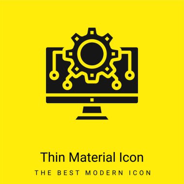 Algorithm minimal bright yellow material icon clipart