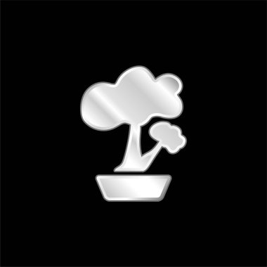 Bonsai gümüş kaplama metalik ikon