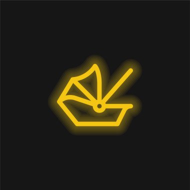 Bebek taşıyıcı sarı parlak neon simgesi