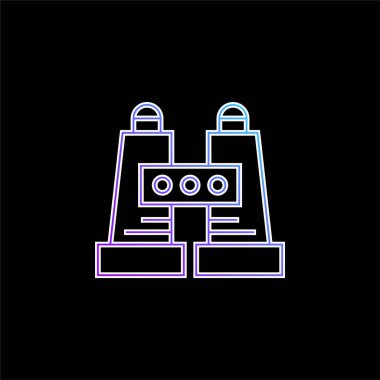 Dürbünler mavi eğimli vektör simgesi