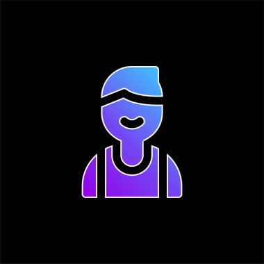 Erkek mavi gradyan vektör simgesi