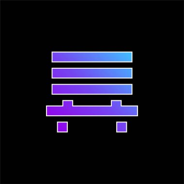 Mavi eğimli vektör simgesini sırala