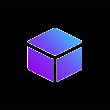 3d mavi eğimli vektör simgesi