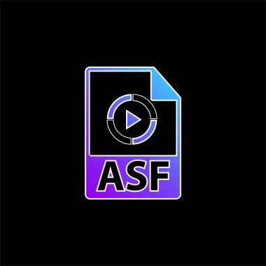 ASF Dosya Biçimi Değişken mavi gradyan vektör simgesi