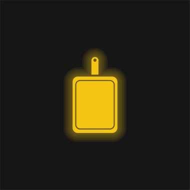 Tahta sarı parlak neon simgesi