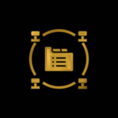 Büyük Veri Tabanlı metalik simge veya logo vektörü