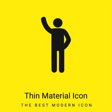 Arm Up minimal bright yellow material icon clipart