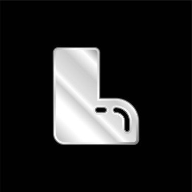 Çizme gümüş kaplamalı metalik simge