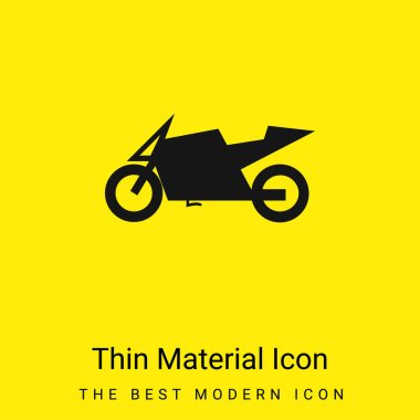 Big Racing Bike minimal bright yellow material icon clipart