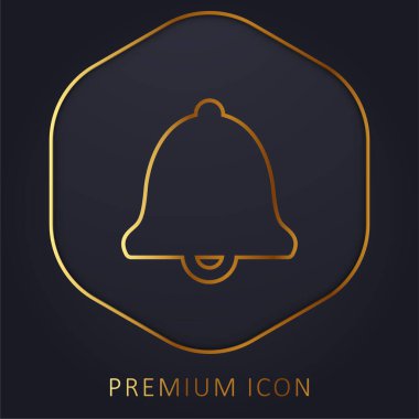 Alarming Bell golden line premium logo or icon clipart