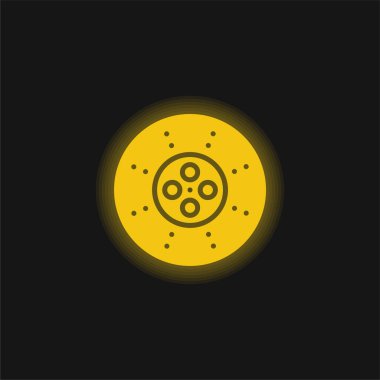 Parlayan sarı neon simgesini kır