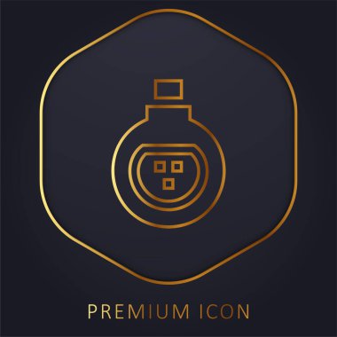 Antidote golden line premium logo or icon clipart