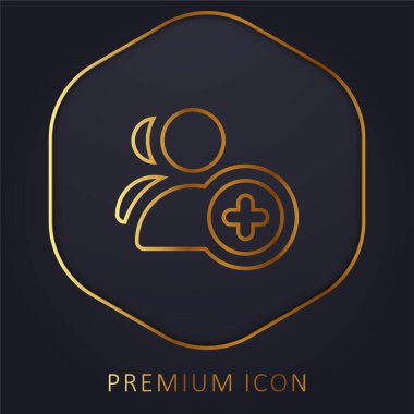 Kullanıcı altın satırı premium logosu ya da simgesi ekle