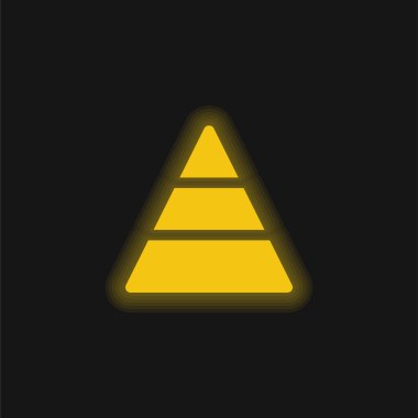 Analitik sarı parlak neon simgesi