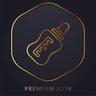 Bebek Şişe Altın Çizgisi prim logosu veya simgesi