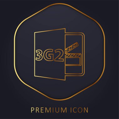 3G2 Dosya Biçimi Altın Satır prim logosu veya simgesi