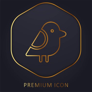 Kuş altın çizgisi premium logosu veya simgesi