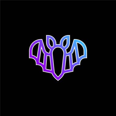 Yarasa mavi gradyan vektör simgesi