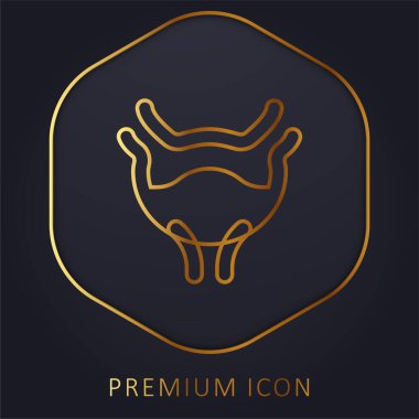 Bladder golden line premium logo or icon clipart