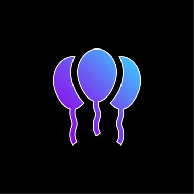 Balonlar mavi gradyan vektör simgesi