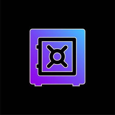 Bank Safe Box mavi gradyan vektör simgesi