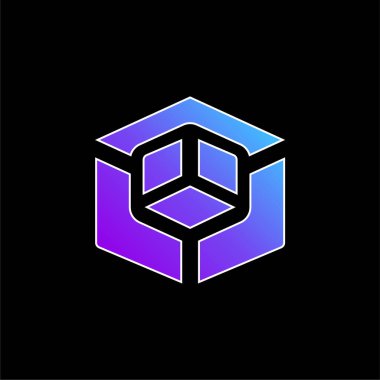 3d Mavi Gradyan vektör simgesi modelleniyor