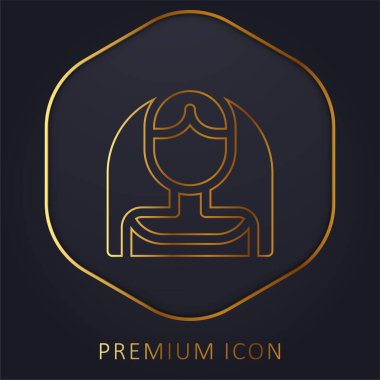 Gelin altın çizgisi prim logosu veya simgesi