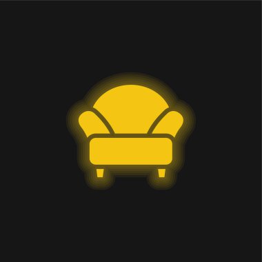 Koltuk sarı parlak neon simgesi