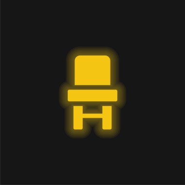 Bebek koltuğu sarı parlak neon simgesi