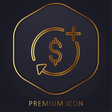 Altın çizgi premium logo veya simge ekle