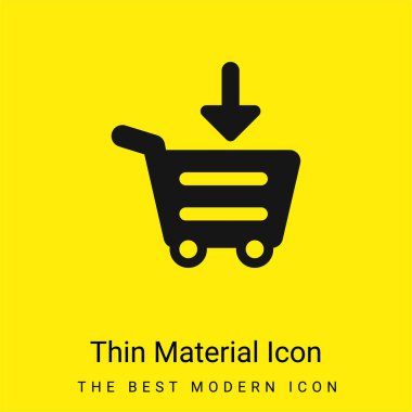 Add To Cart minimal bright yellow material icon clipart