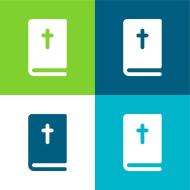 Bible Düz 4 renk en küçük simge kümesi