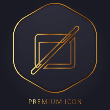 Engellenmiş altın çizgi premium logosu veya simgesi