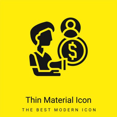 Affiliate minimal bright yellow material icon clipart