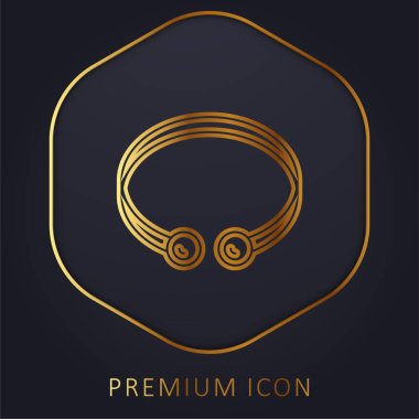Bangle golden line premium logo or icon clipart