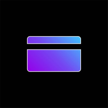 Banka Kredi Kartı mavi gradyan vektör simgesi