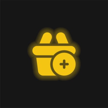 Cart sarı parlak neon simgesine ekle