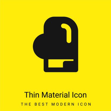 En düşük düzeyde parlak sarı malzeme simgesi boks yapılıyor