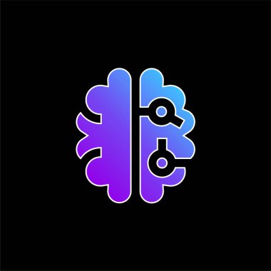 Beyin mavisi gradyan vektör simgesi