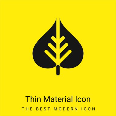 Bodhi Leaf minimal bright yellow material icon clipart