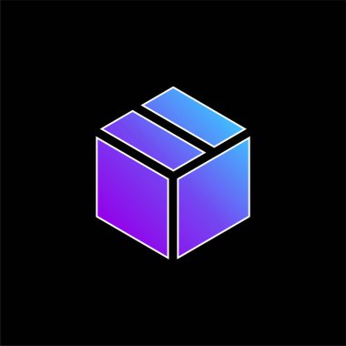 Kutu mavisi gradyan vektör simgesi